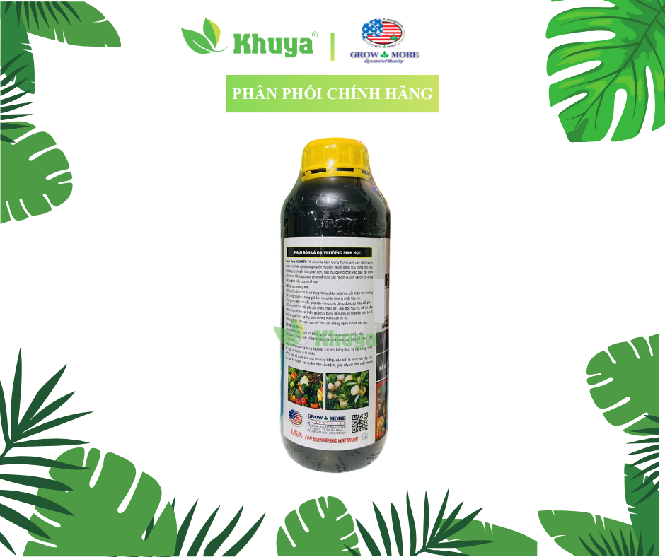 Phân bón lá Growmore Humer H1 Humic Acid 322 loại 1 Lít Phát Triển Thân, Chồi, Lá
