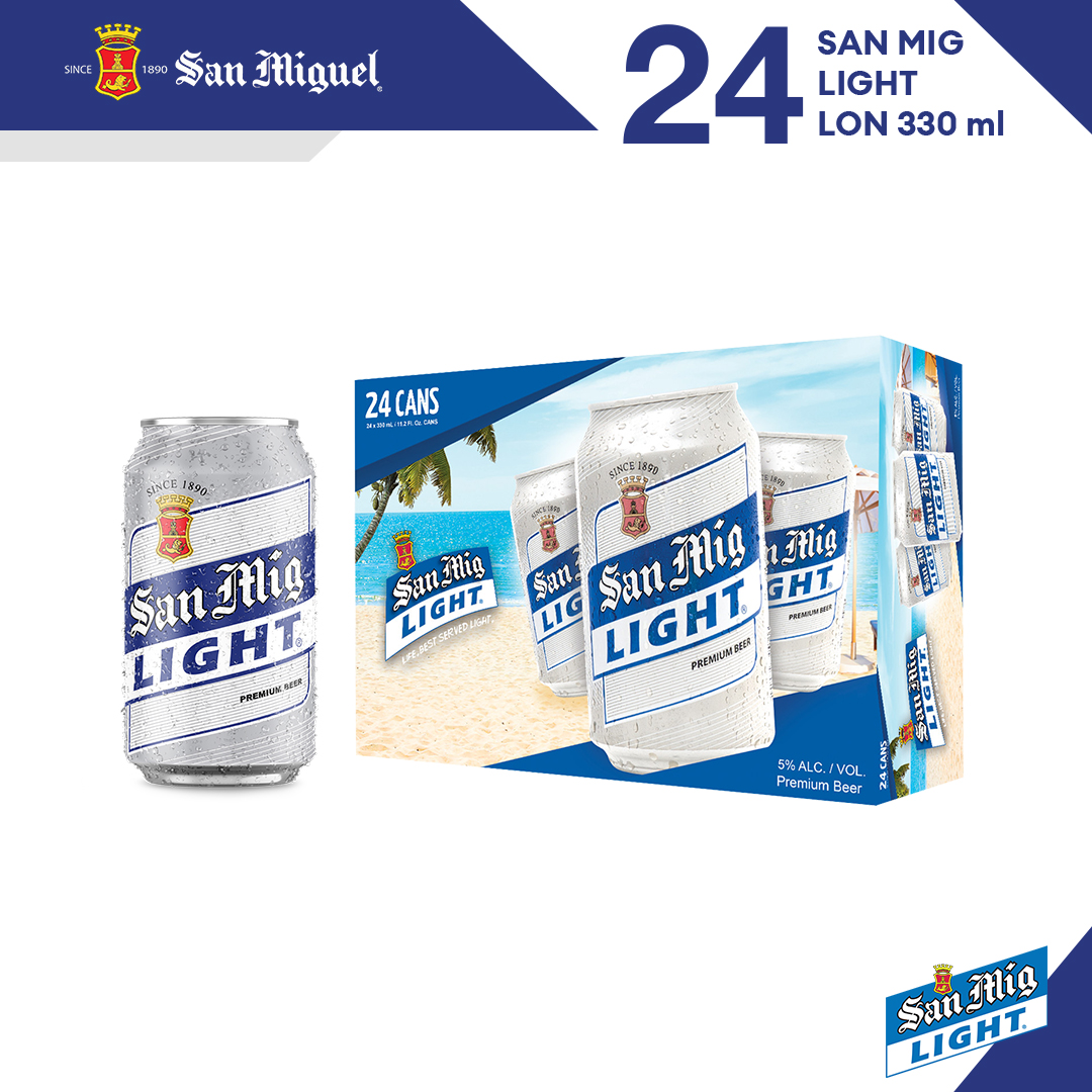 Thùng 24 Lon Bia SAN MIGUEL Light 330 ml