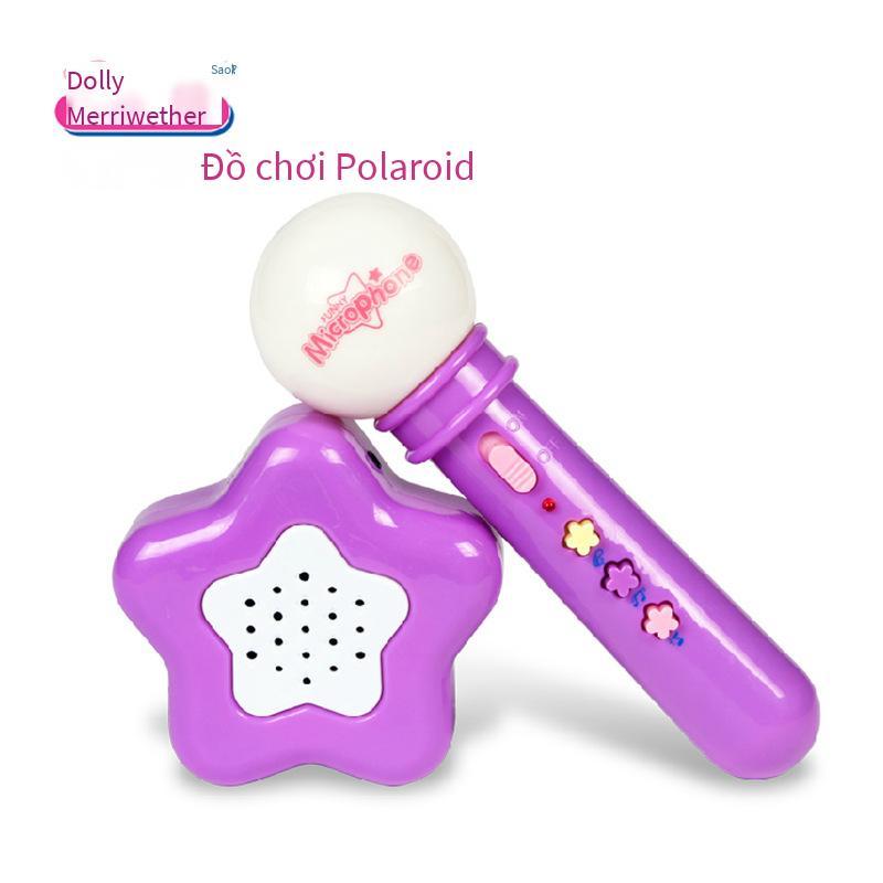 Phong cách mới nhất Polaroid 5006 kẹp thắt lưng âm nhạc micro di động có đèn micro dành cho trẻ em giáo dục sớm xếp hình nhà chơi đồ chơi