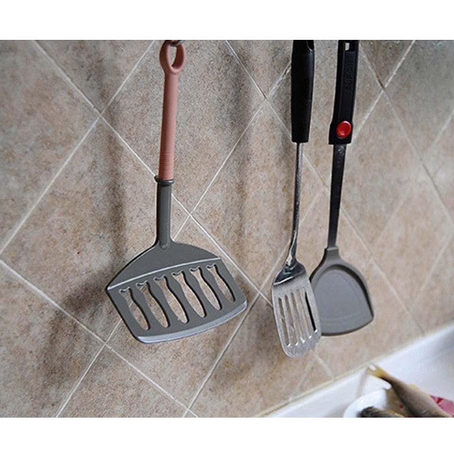 Bộ 3 xẻng lật đồ ăn nhanh bản rộng, có rãnh bằng nhựa - Hàng nội địa Nhật