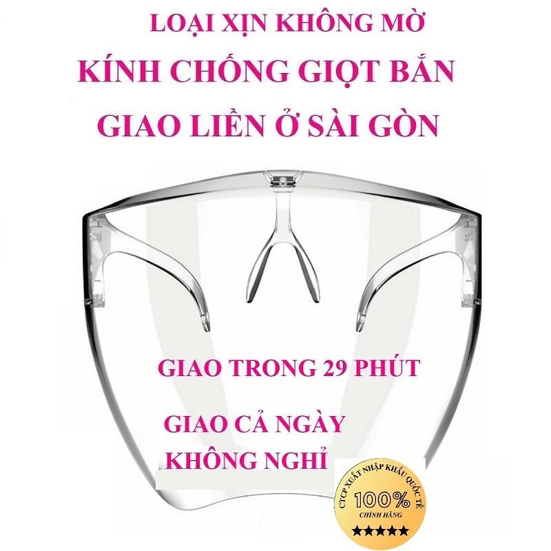 Kính chống giọt bắn chắn phòng dịch cao cấp che bảo hộ mặt nạ hàng chính hãng