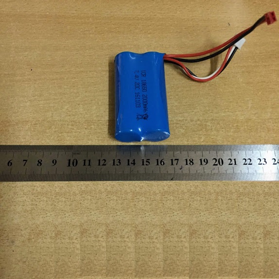Pin sạc điện áp 7.4V dung lượng 2000mAh chân cắm JST đỏ