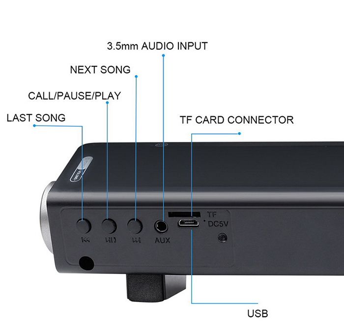 Loa Tivi kết nối Bluetooth 4.0 Soundbar LP-08