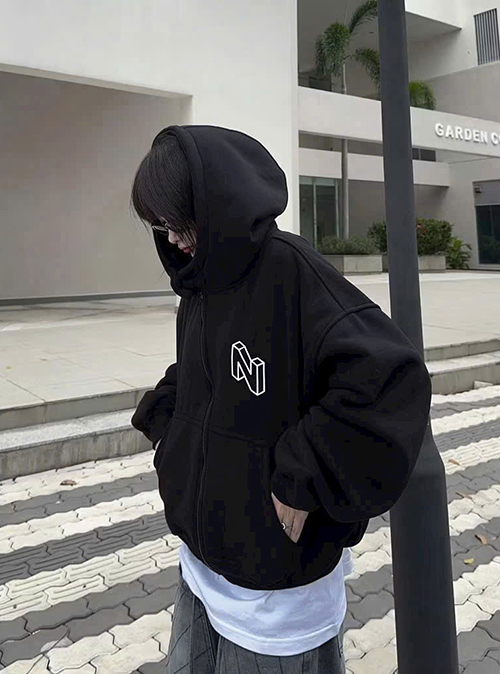 Áo Khoác Nỉ 2 Da In Hình Cá Tính Có Thể Mặc Cặp Chất Mềm Mịn, Form Rộng Có size 2 size L và xl