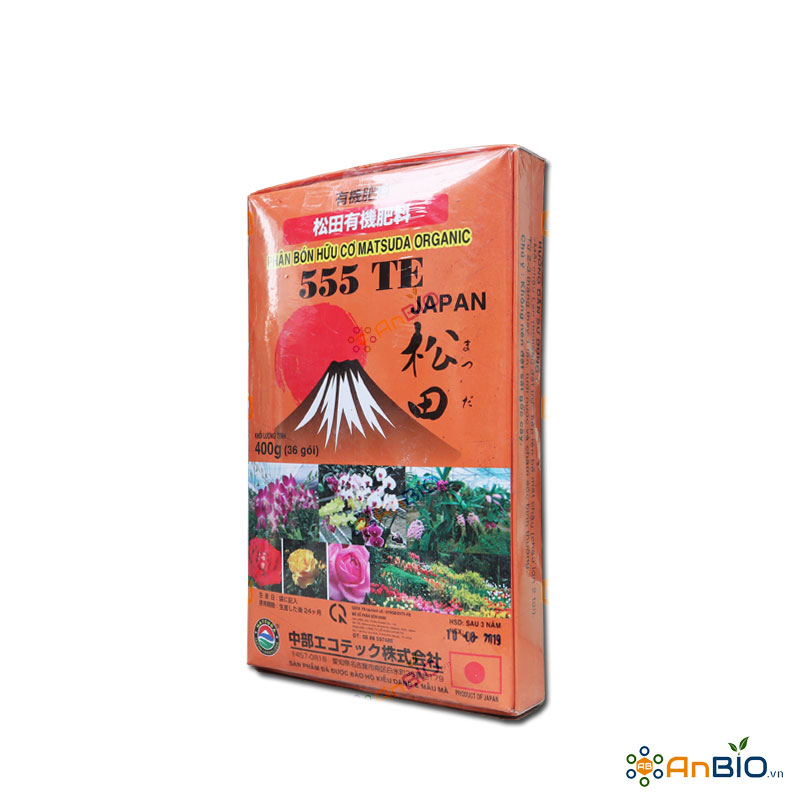 PHÂN HỮU CƠ DẠNG TÚI MATSUDA ORGANIC 555 TE Hộp 400g 36 Túi Lưới