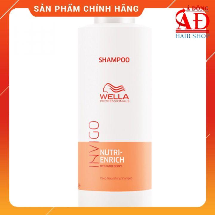 Dầu Gội Xả Wella Invigo Enrich dưỡng ẩm suôn mượt tóc khô hư tổn 1000ml