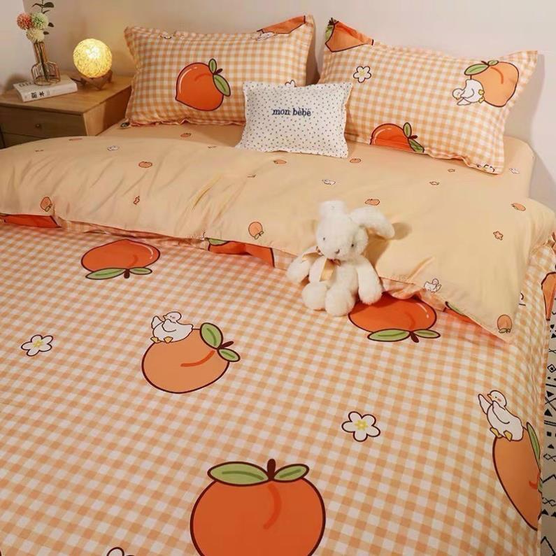 Bộ chăn ga gối , coton poly họa tiết quả đủ size miễn phí bo chun
