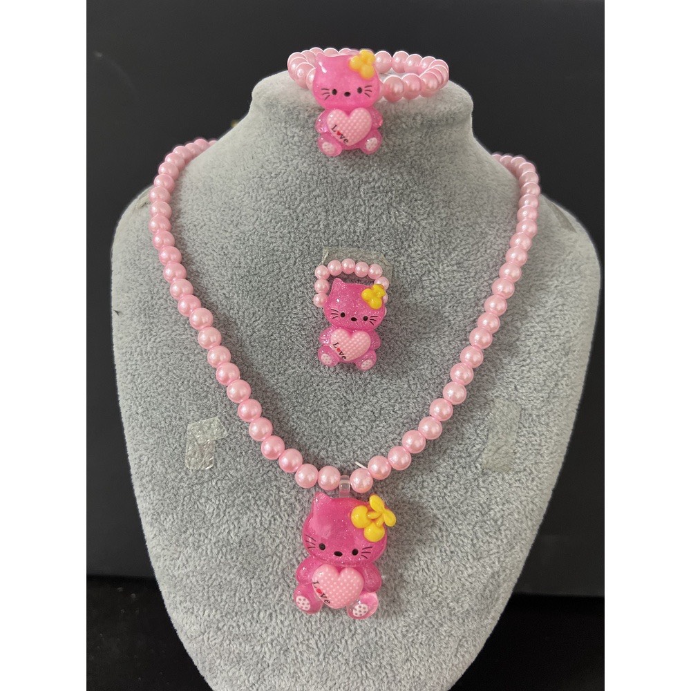 Bộ 3 Món đồ chơi Đính Ngọc Kiểu Công Chúa Dễ Thương Cho Bé Gái, đồ chơi trang điểm cho bé - Quà tặng hấp dẫn cho bé gái