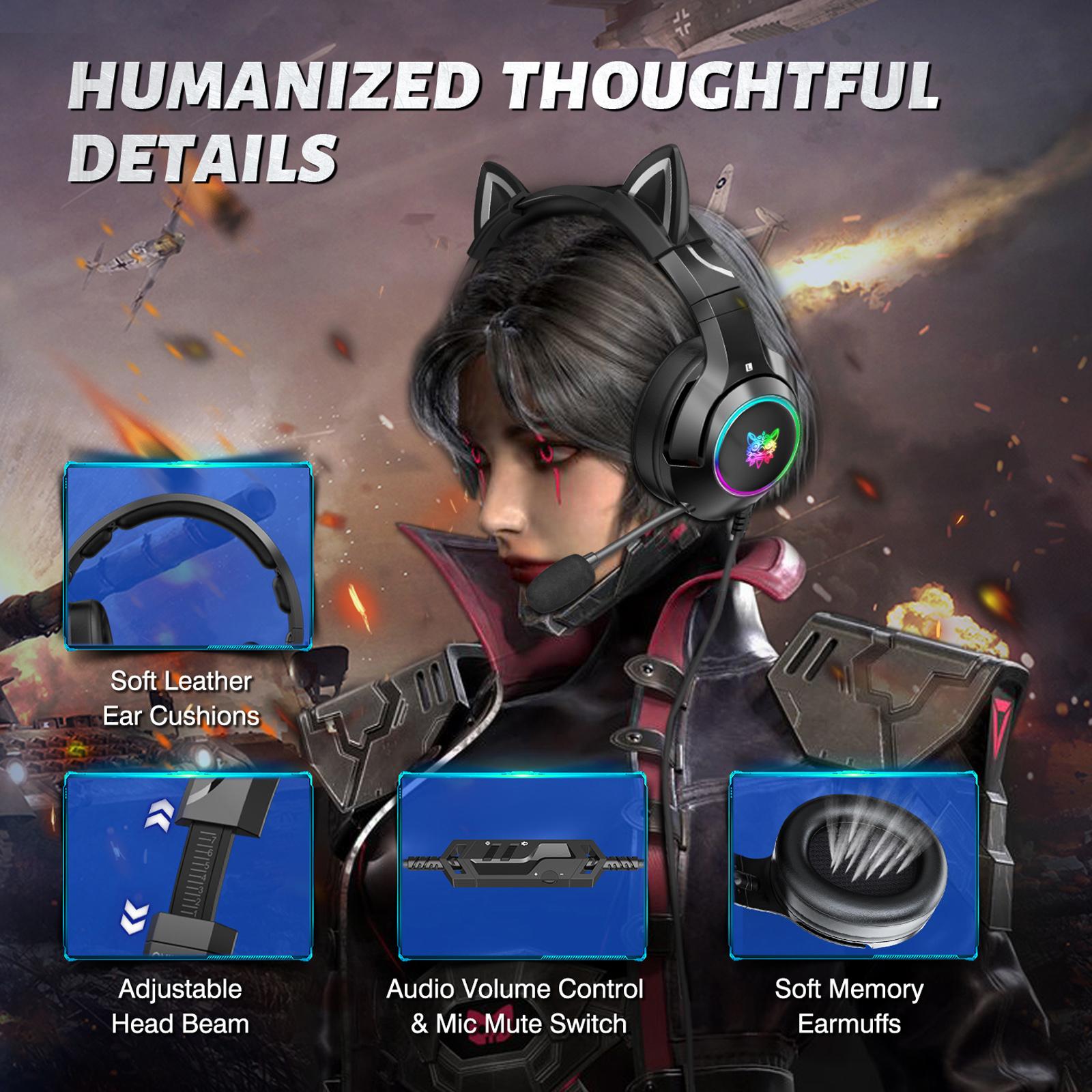 Tai nghe chơi game có dây ONIKUMA K9 USB Âm thanh vòm ảo 7.1 khử tiếng ồn