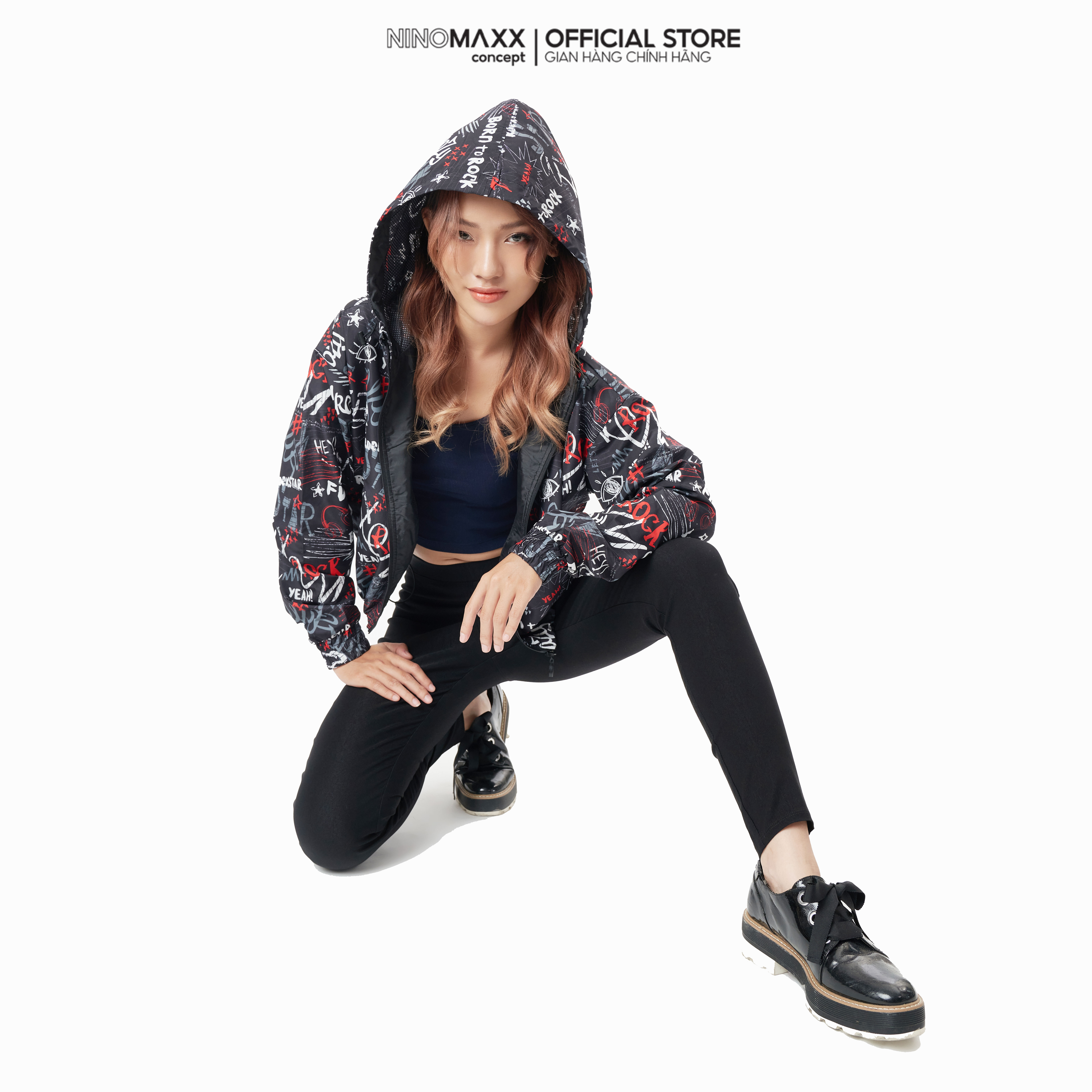 Ninomaxx Áo khoác Nữ croptop UV chống nắng siêu nhẹ 2101001