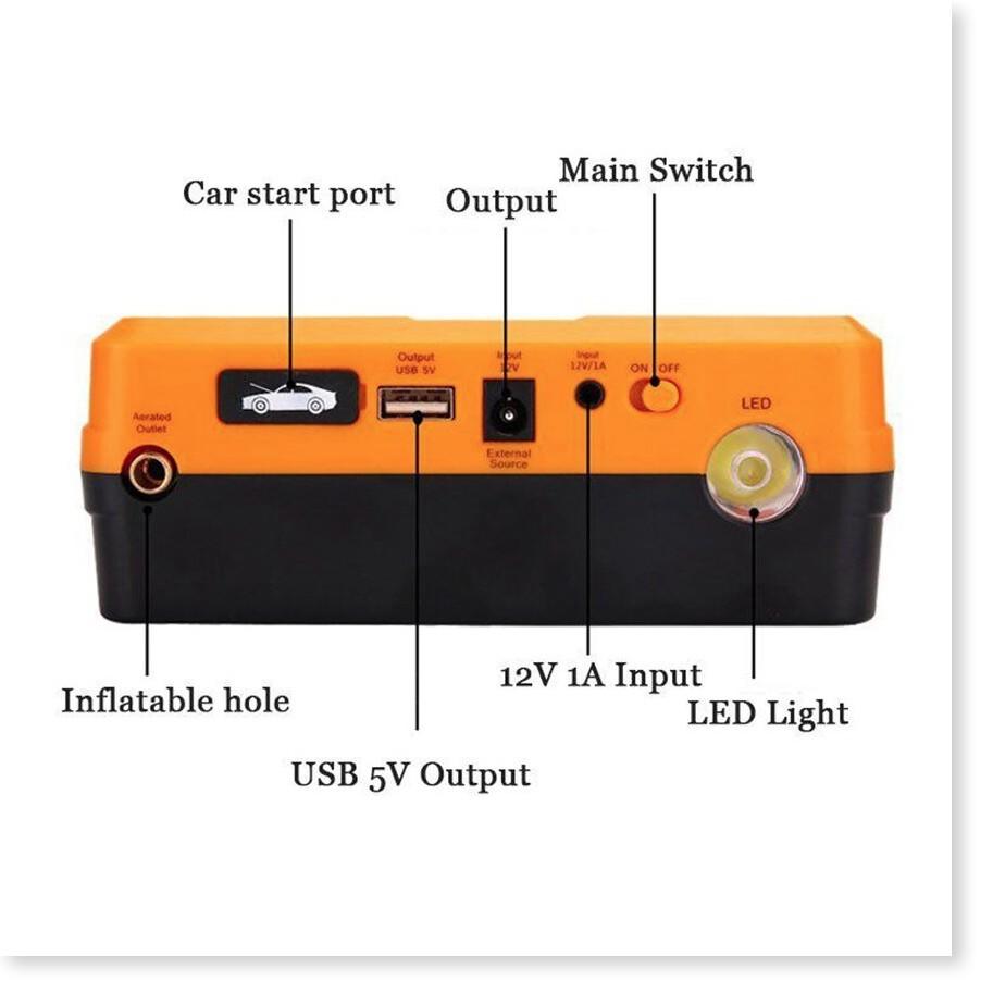Bộ kích bình khởi động xe ô tô + bơm lốp 2 in1