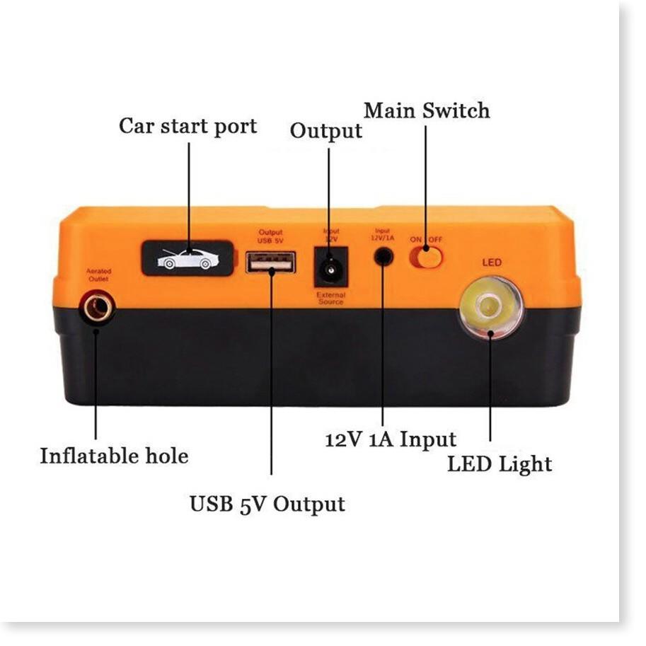 Bộ kích bình khởi động xe ô tô + bơm lốp 2 in1