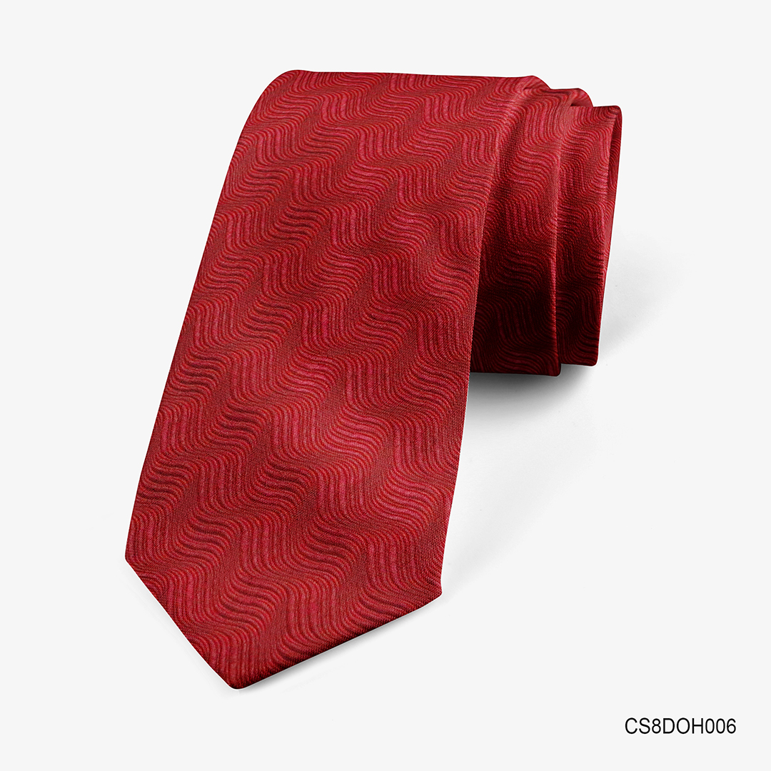 Cà vạt lụa cao cấp bản 7.5 cm màu đỏ - Thomas Nguyen