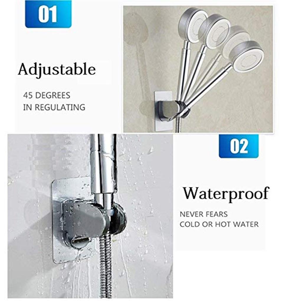 7 Gear Adjustable Holder No Drilling Pressure Shower Head Nozzle Traceless Bracket Stands【vollter1】