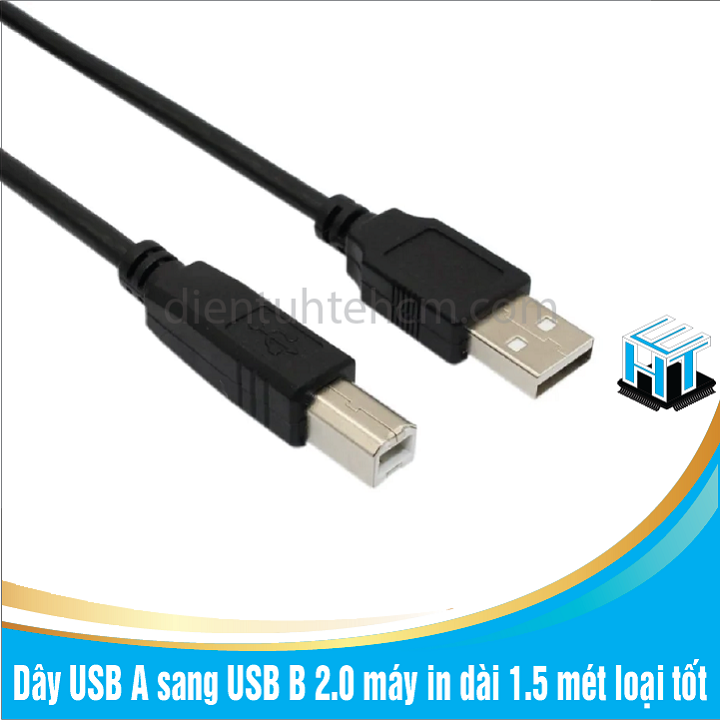 Dây USB A sang USB B 2.0 máy in dài 1.5 mét loại tốt