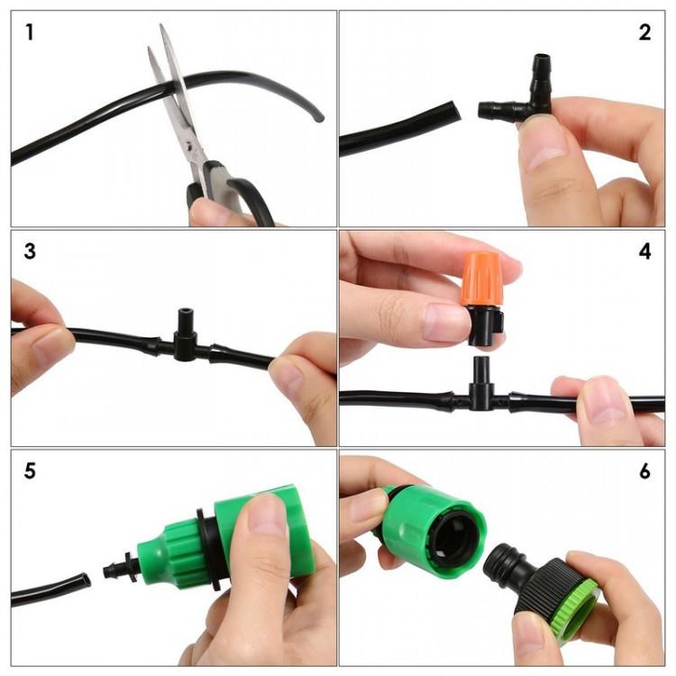 10M ỐNG DÂY TƯỚI CÂY PE ĐEN 6MM - 6LY LOẠI TỐT