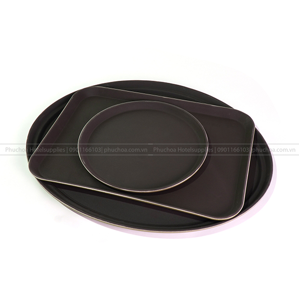 Khay nhựa chống trượt hình oval JIWINS, chất liệu sợi thủy tinh , chuyên dụng cho nhà hàng khách sạn bar