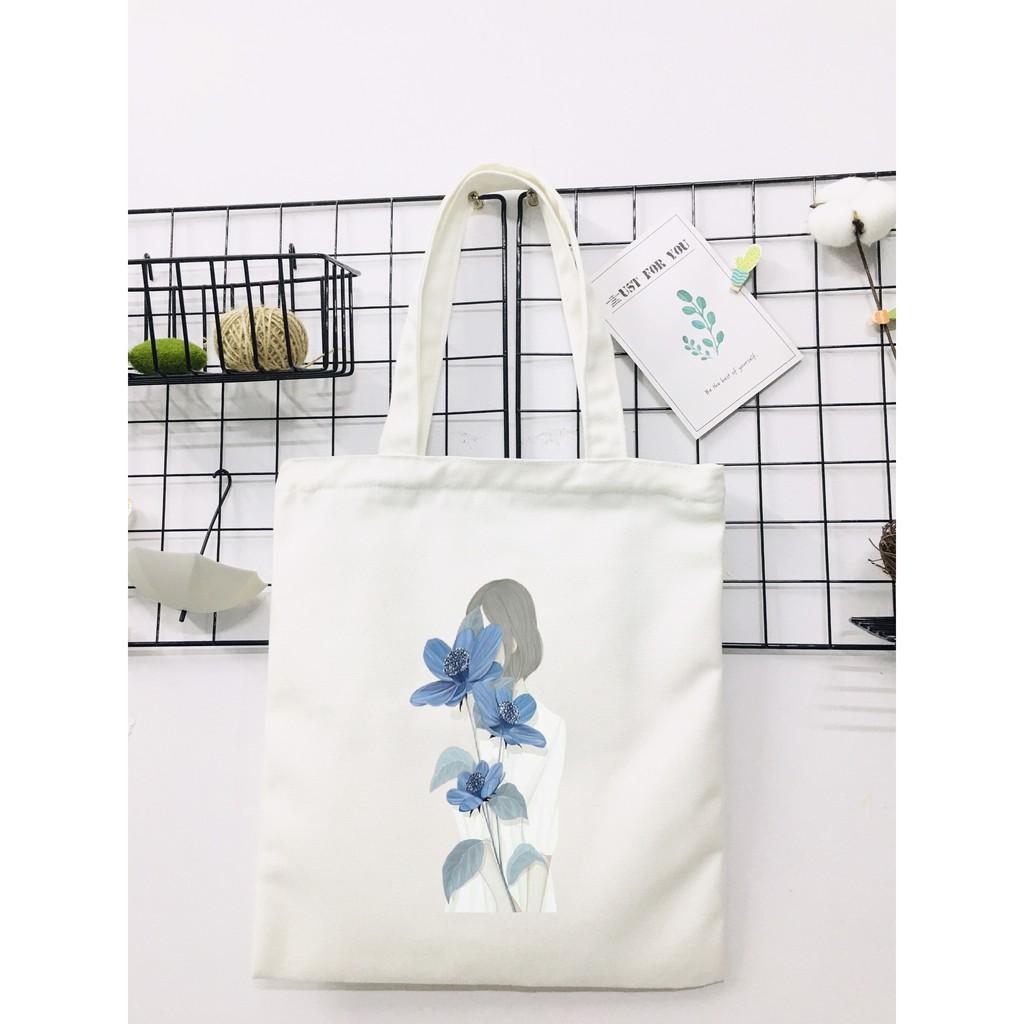 Túi vải canvas họa tiết hoa lá xinh xinh M18 GADY TOTE BAG