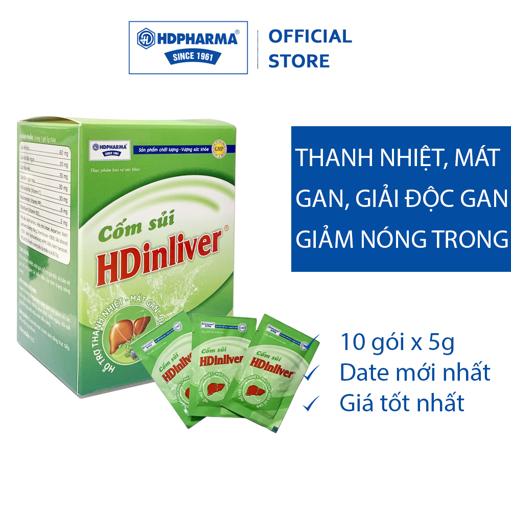 Cốm Sủi HDinliver - Thanh Nhiệt, Mát Gan, Giải Độc Và Bảo Vệ Gan, Giảm Tình Trạng Nóng Trong