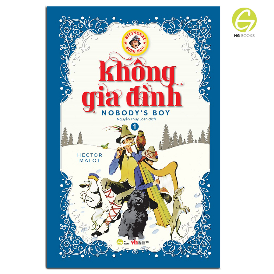 Sách - Không gia đình - Sách song ngữ văn học kinh điển, tặng kèm file nghe &amp; note từ vựng, combo 2 cuốn - HG Books