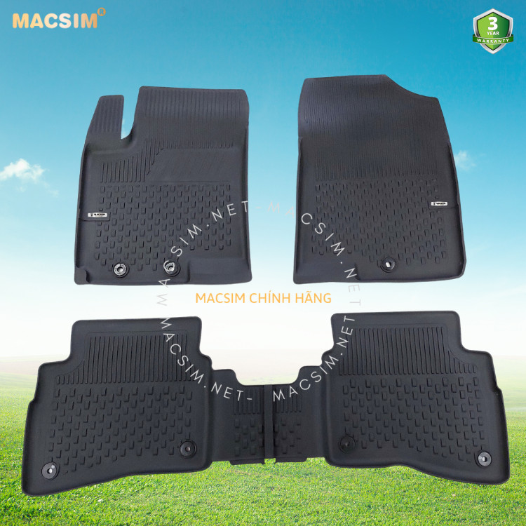 #Kia Rio, Thảm lót sàn ô tô nhựa TPE Silicon KIA RIO 2017+ Black Nhãn hiệu Macsim