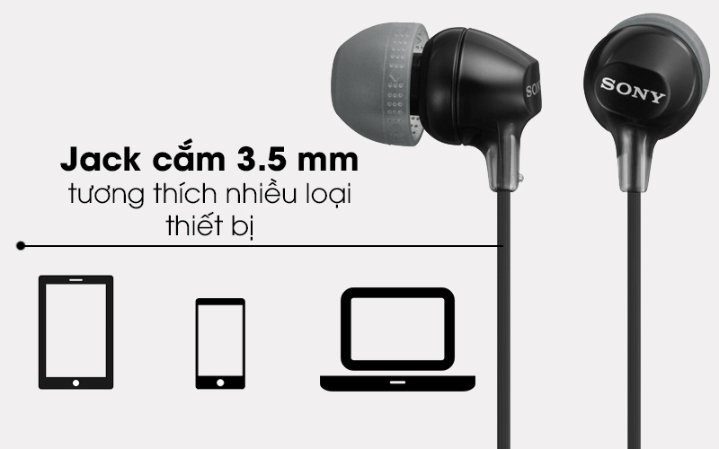 TAI NGHE CÓ DÂY SONY MDR-EX15APBZE - Hàng Chính Hãng