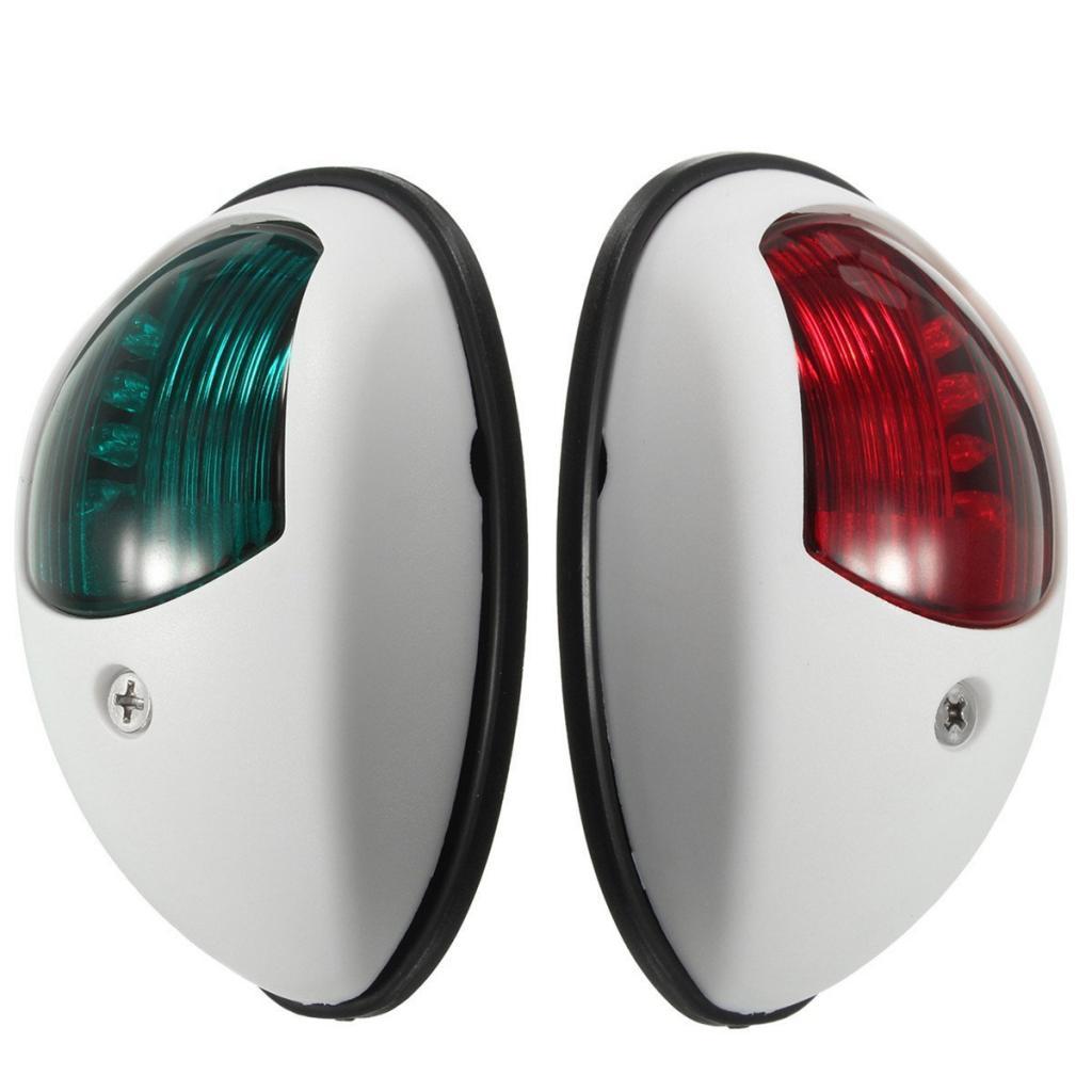 4 Pieces Boat Red Green LED Lights Maritime Lights