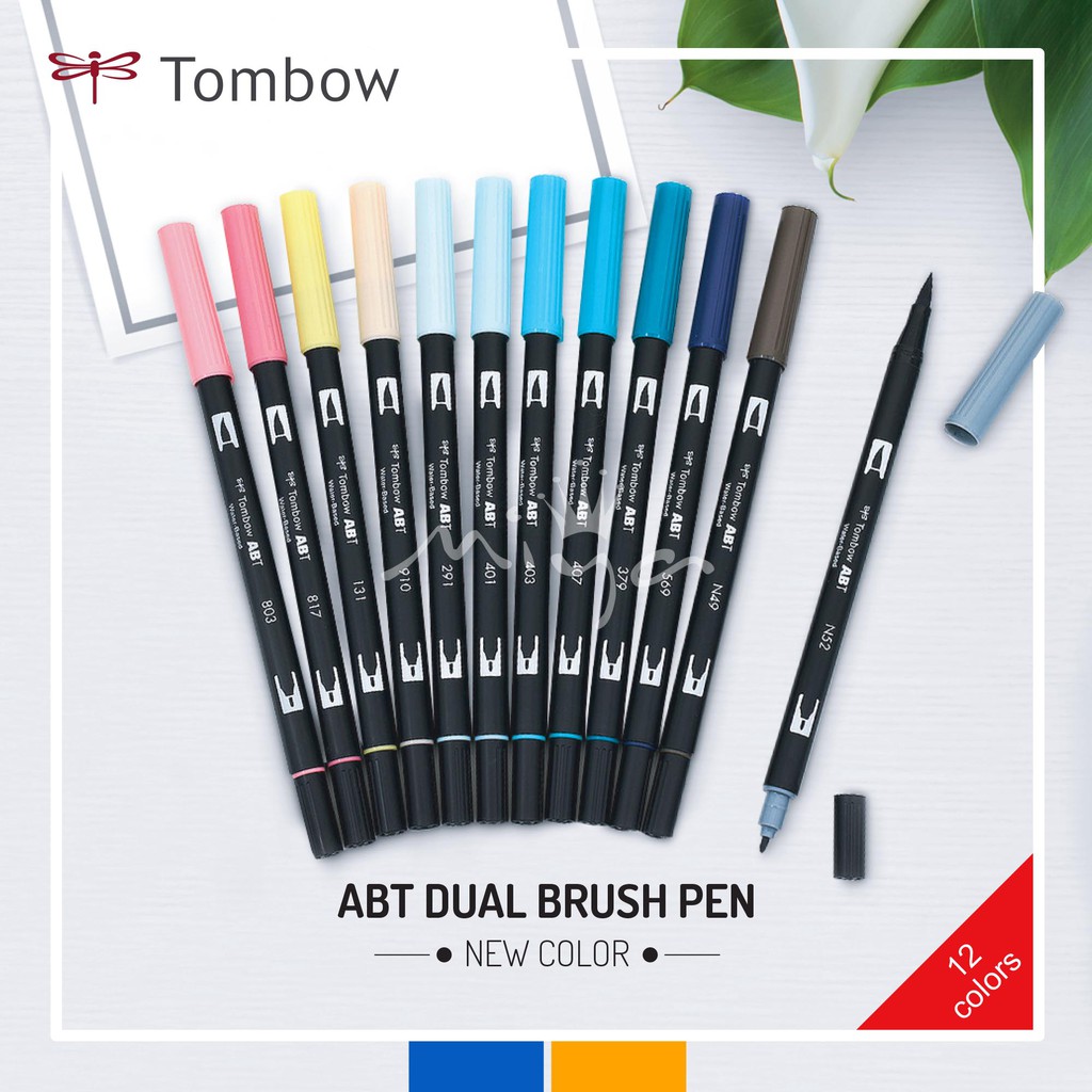 Bộ 12 Bút Tombow Dual Brush màu mới 2019