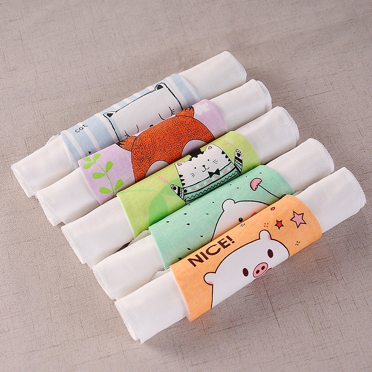 Set 2 Khăn Cotton Thấm Mồ Hôi Lưng Cho Bé