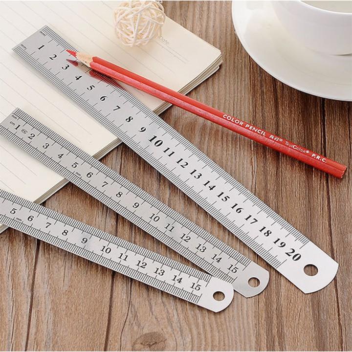 Thước kẻ sắt kim loại lá thép cao cấp – 15cm, 20cm, 30cm