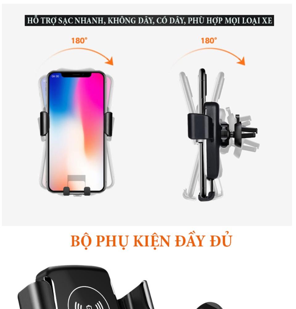 Sạc Không Dây Dành Cho Iphone Samsung Xiaomi Android Apple Watch Baseus, Đế Sạc Không Dây Kiêm Giá Đỡ Điện Thoại