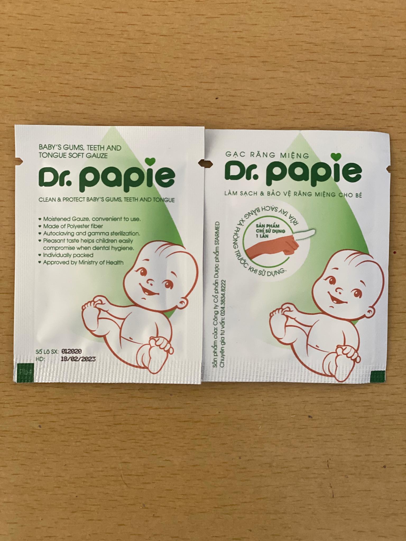 Gạc Rơ Lưỡi Dr Papie Vệ Sinh Răng Miệng Cho Bé , Gạc Răng Miệng Dr Papie Làm Sạch Răng Miệng Cho Bé Hộp 30 Miếng