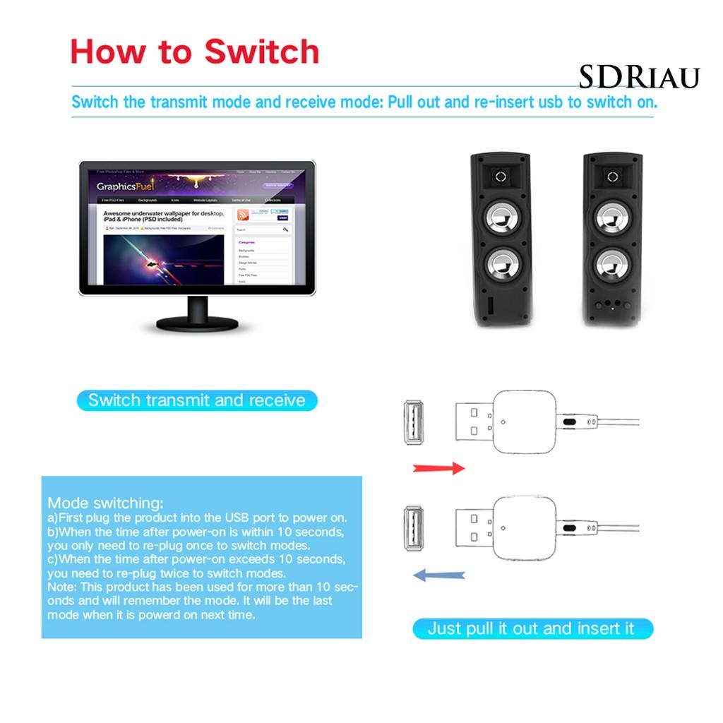 Bộ Truyền Tín Hiệu Âm Thanh Bluetooth 5.0 2 Trong 1 Xpq324 Trên Xe Hơi