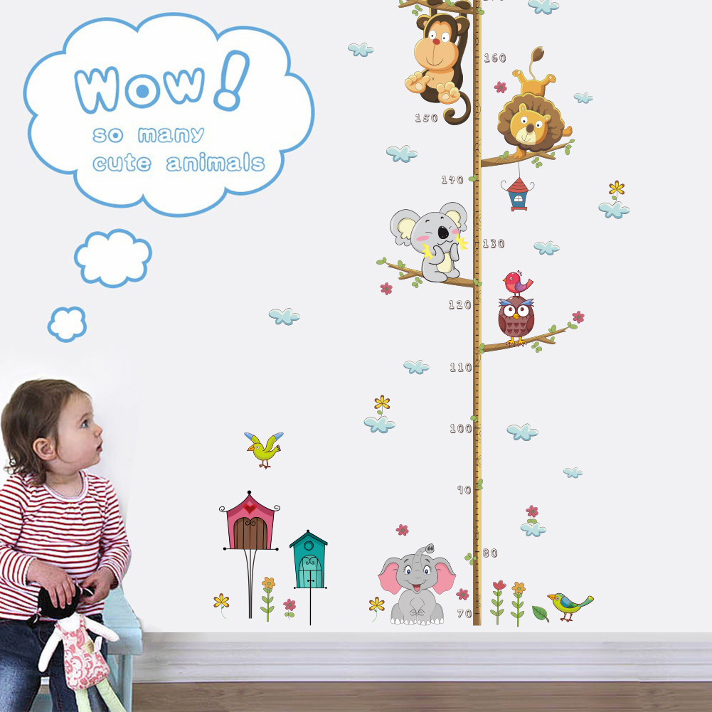 Miếng dán sticker Cleverbees đo chiều cho bé cao từ 60 cm tới 180 cm dán tường trang trí hình hoạt hình ngộ nghĩnh dễ dán Mẫu Clickmua45- Nhiều mẫu lựa chọn