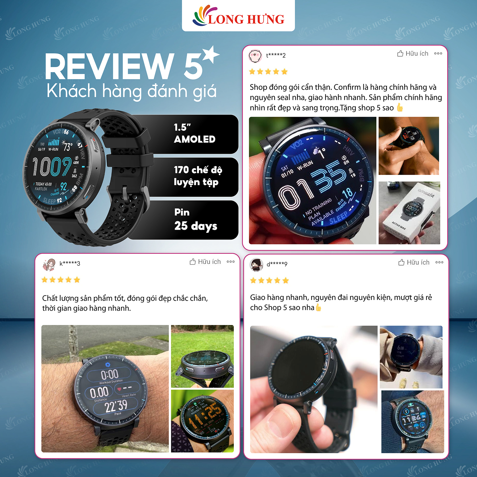 Đồng hồ thông minh Amazfit Active Max A2557 - Hàng chính hãng