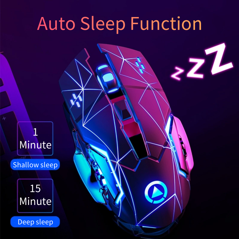A4 Chuột Chơi Game Chuyên Nghiệp 6 Phím 2.4Ghz Không Dây Game Thủ Chuột Cho Máy Tính/Laptop Có Thể Sạc Silent Chuột Cho PUBG/Cs: đi/LOL