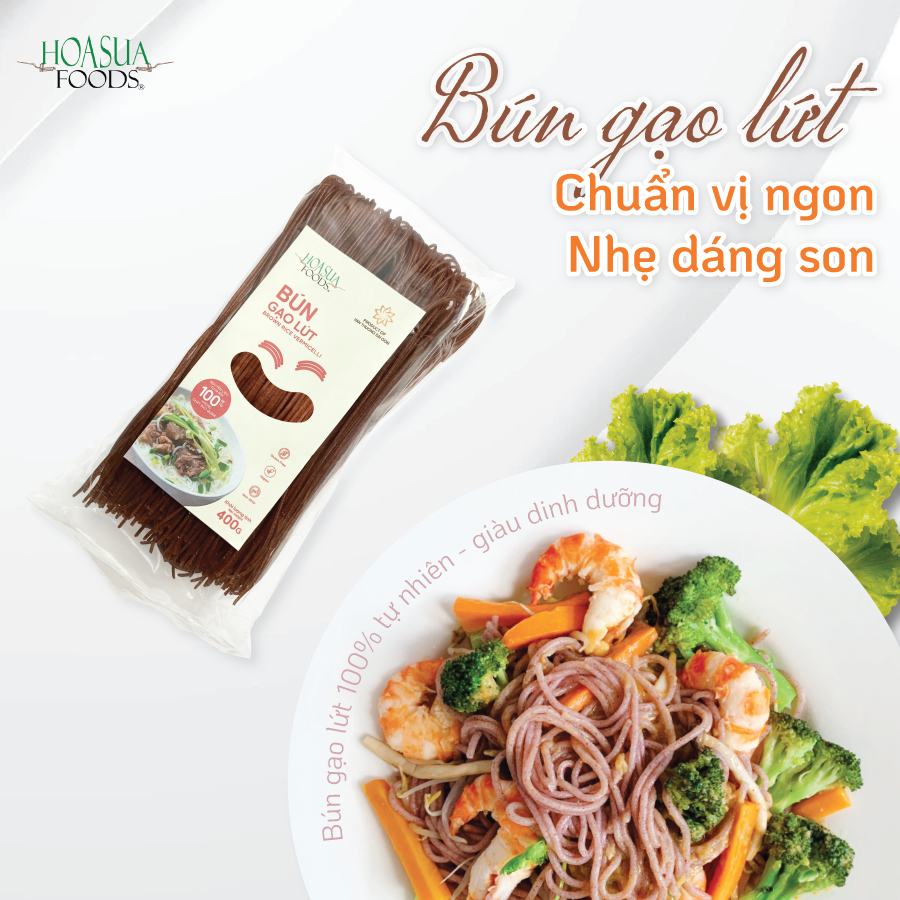 Bún gạo lứt Hoa Sua Foods 400g