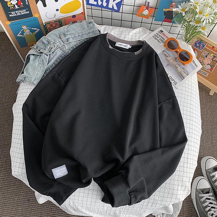 Áo Sweater Layer Rách Unisex Dài Tay Chất Liệu Mềm Mịn - Áo Thun Unisex Dài Tay
