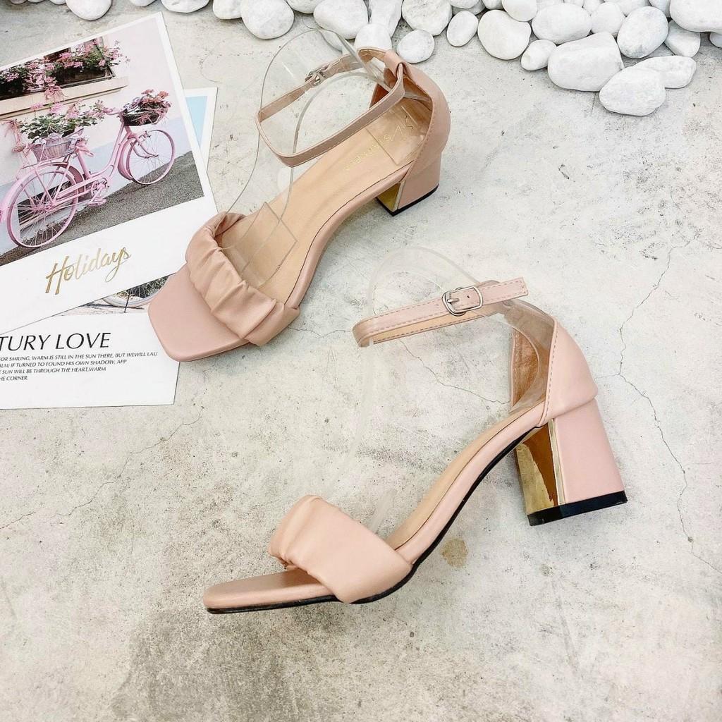 Giày sandal quang ngang cao 5F đơn giản êm chân