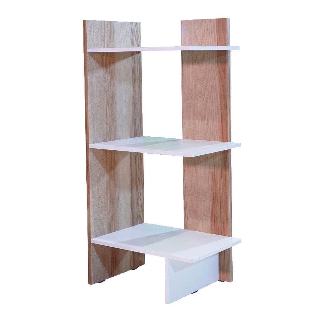 SB Furniture, KC-PLAY, Peak-S Shelf, White and Lindberg Oak, W45XD30XH90 cm.