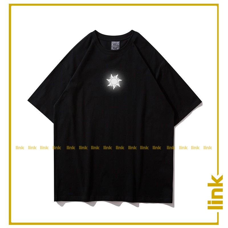 Áo thun dáng rộng phản quang MẶT TRỜI tay lỡ Unisex