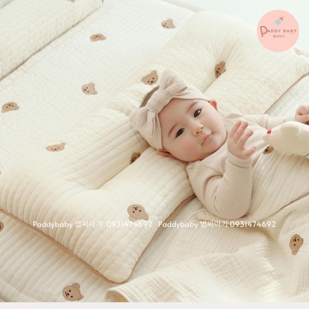 Gối chữ nhật Chezbebe nội địa Hàn size dày, trung, mỏng - Made in Korea