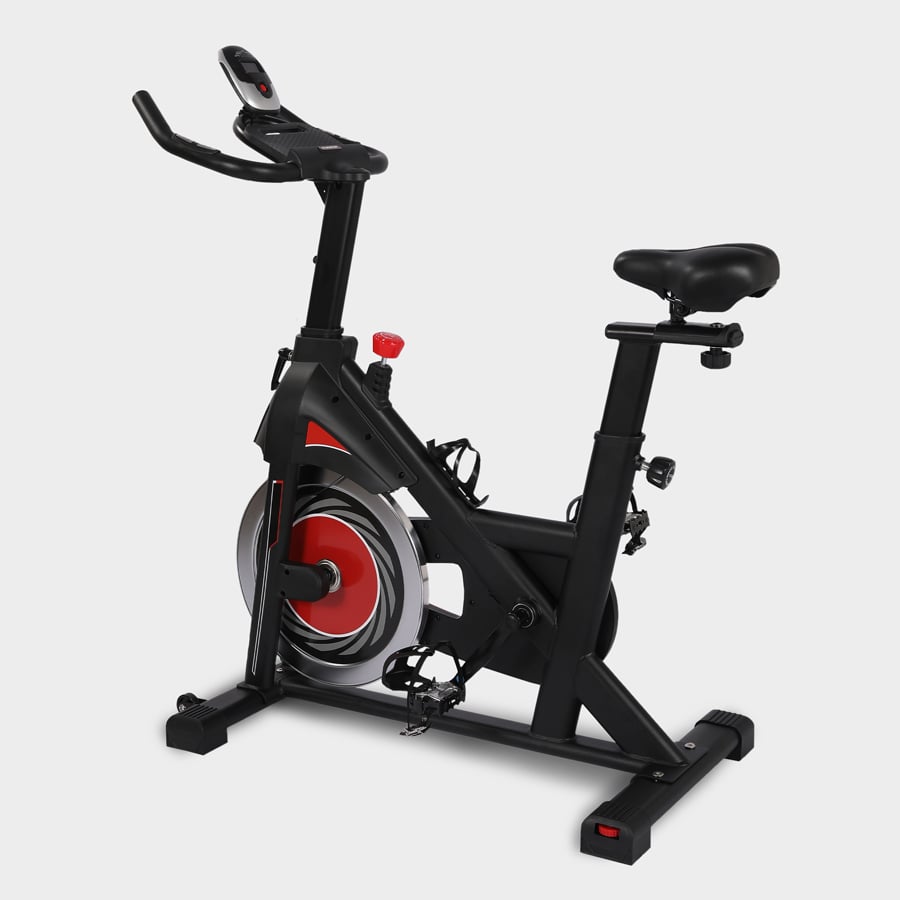 Xe đạp tập KINGSPORT Stronger E-09 bánh đà 6kg, kháng lực từ tính êm ái, tích hợp đồng hồ đo lường chỉ số, cân nặng phù hợp từ 80-85kg
