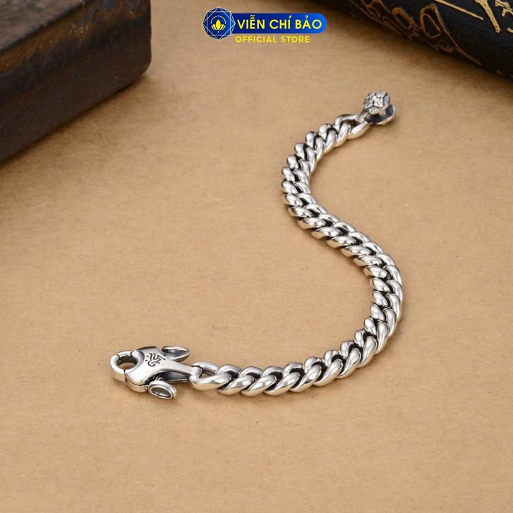 Lắc tay bạc nam khắc Chùy Kim Cang bạc Thái 925 thương hiệu Viễn Chí Bảo L100470