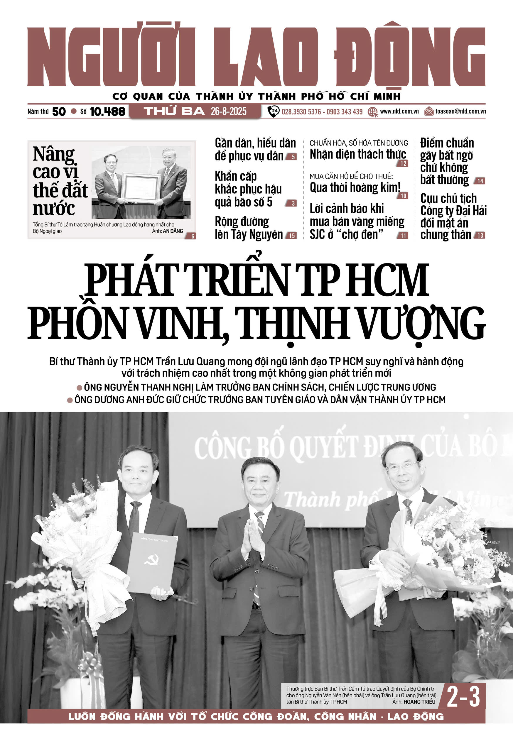 Nhật báo Người Lao Động từ ngày 25-08-2025 đến 31-08-2025