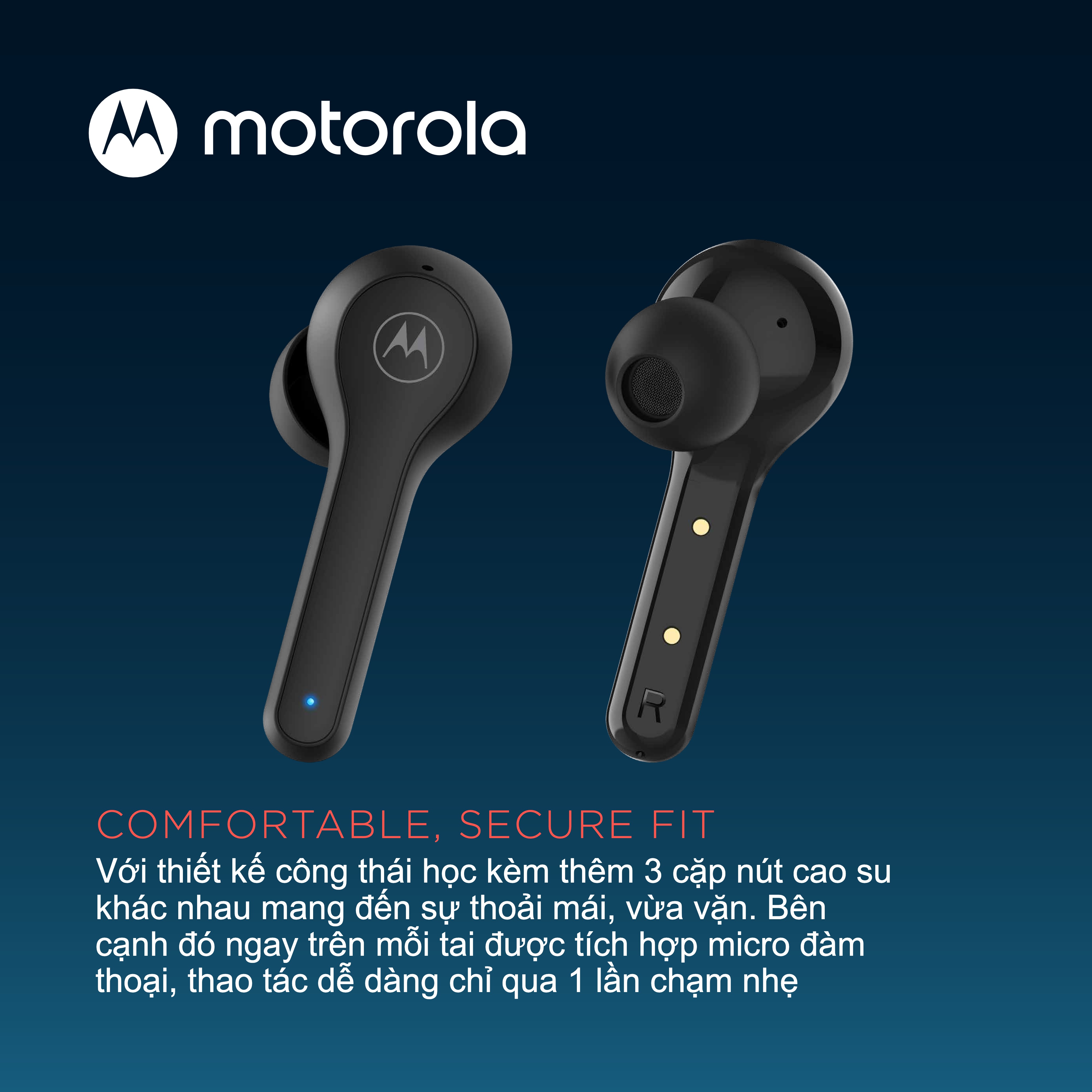 Tai nghe nhét tai không dây Motorola Moto Buds 085 - Hàng chính hãng