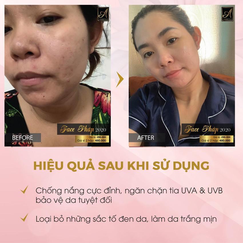 Bộ 2 SP dưỡng trắng da mặt Acosmetics: 1 Kem Face Pháp 50g + 1 Detox Bọt Biển 80ml