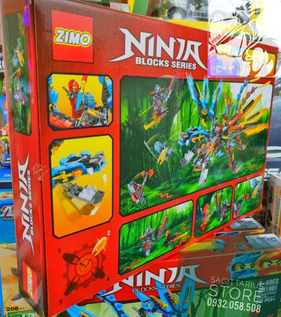 Bộ Xếp Hình Lắp Ráp Robot Ninja Rồng 2 Đầu