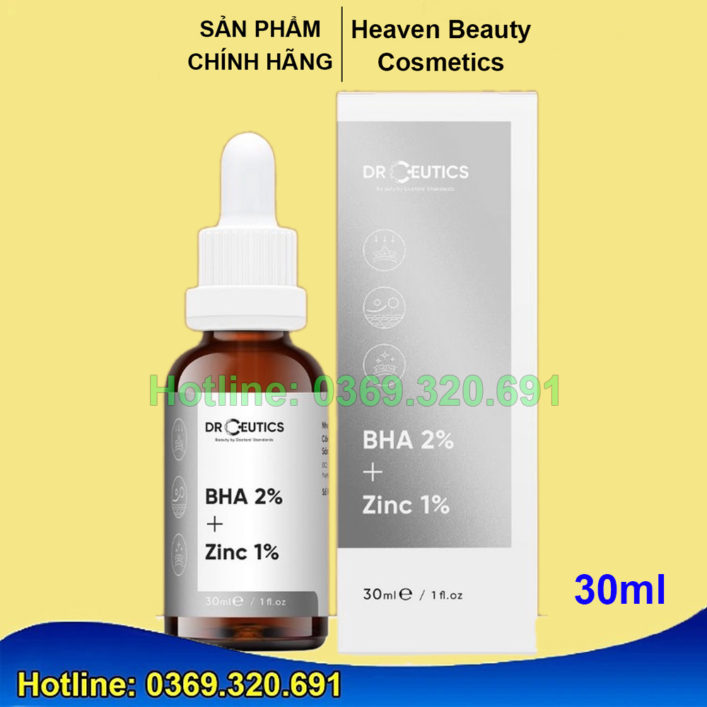 Serum DrCeutics Giảm Mụn Và Phục Hồi Da Sau Mụn BHA 2% + ZinC 1%