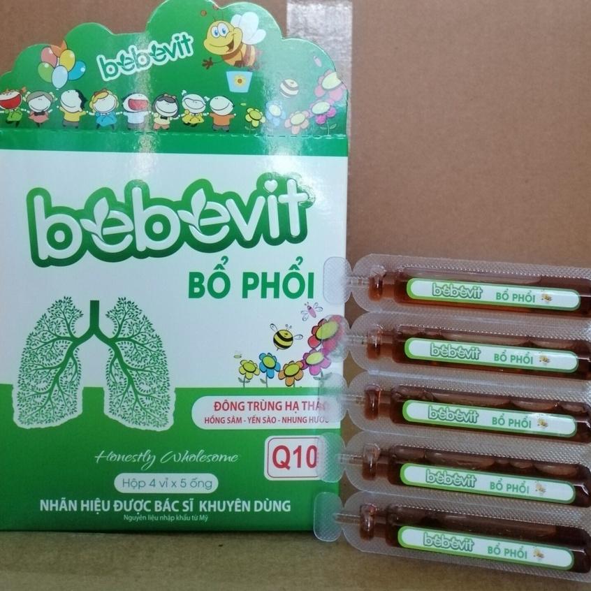 Bebevit Bổ Phổi - Đông trùng hạ thảo, hồng sâm, yến sào giúp bổ phổi và tăng cường chức năng phổi - Hộp 20 vỉ
